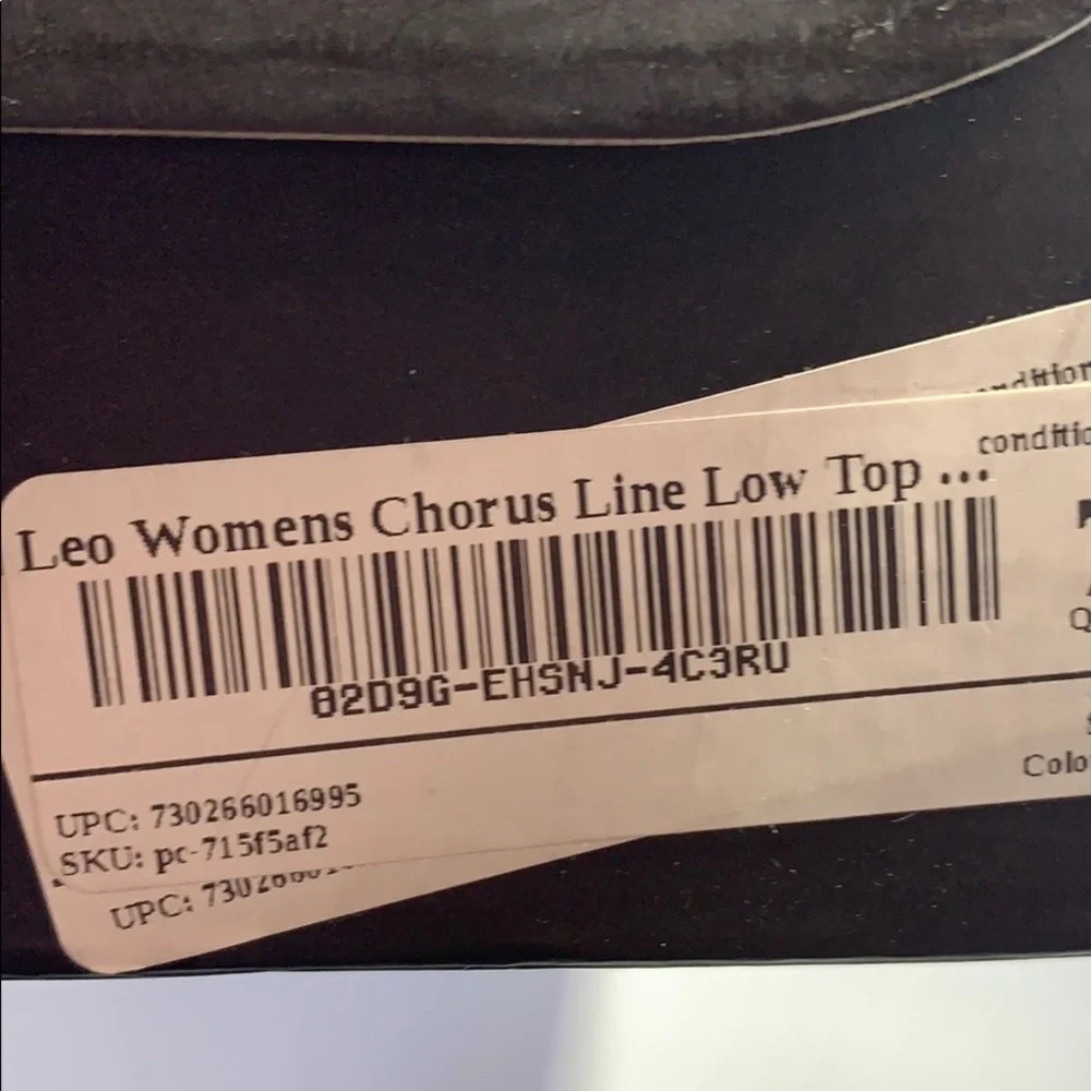 Leo women’s chorus line low black dance heels  6.5
